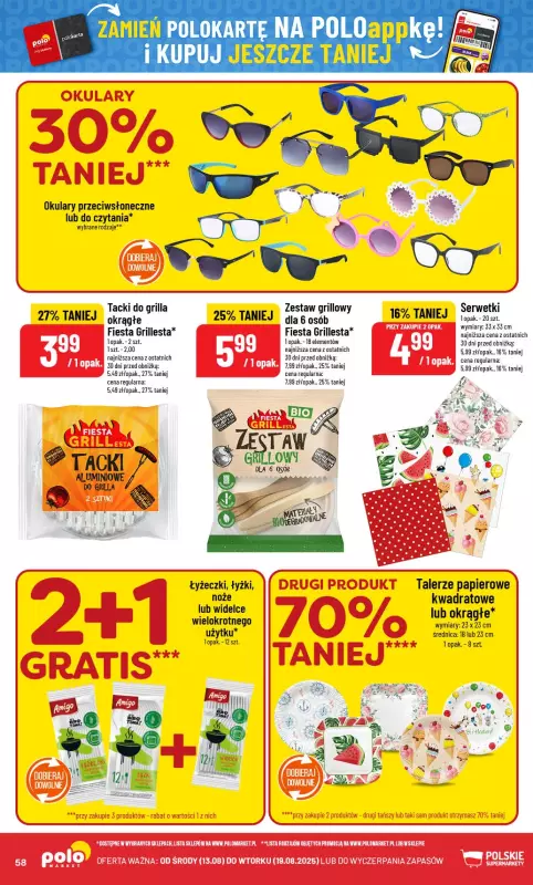 POLOmarket - gazetka promocyjna Gazetka od środy 13.08 do wtorku 19.08 - strona 58