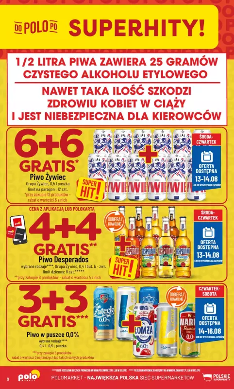 POLOmarket - gazetka promocyjna Gazetka od środy 13.08 do wtorku 19.08 - strona 8