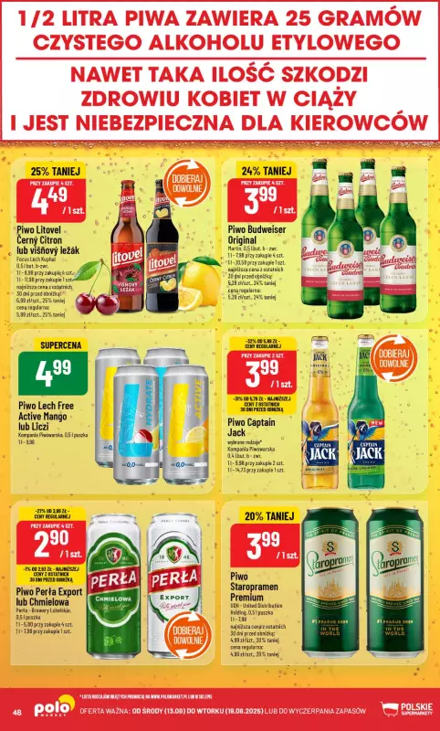 POLOmarket - gazetka promocyjna Gazetka od środy 13.08 do wtorku 19.08 - strona 48