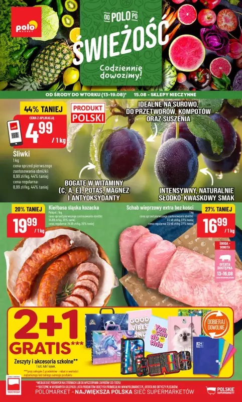 POLOmarket - gazetka promocyjna Gazetka od środy 13.08 do wtorku 19.08