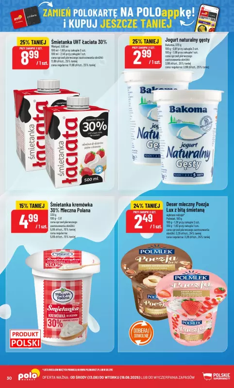 POLOmarket - gazetka promocyjna Gazetka od środy 13.08 do wtorku 19.08 - strona 30