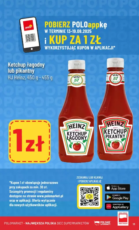 POLOmarket - gazetka promocyjna Gazetka od środy 13.08 do wtorku 19.08 - strona 13