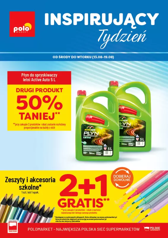 POLOmarket - gazetka promocyjna Oferta Inspirujący tydzień od środy 13.08 do wtorku 19.08