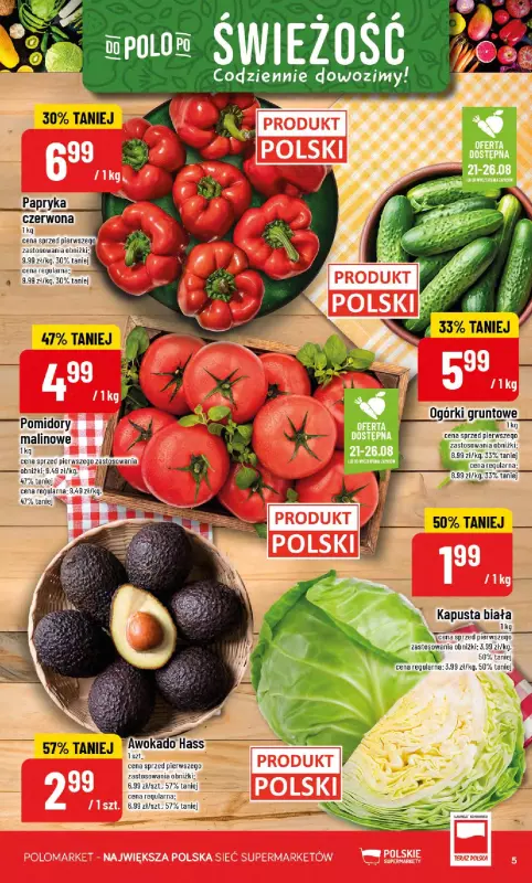 POLOmarket - gazetka promocyjna Gazetka od środy 20.08 do wtorku 26.08 - strona 5