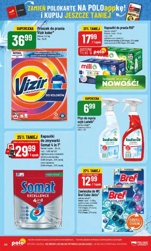 POLOmarket - gazetka promocyjna Gazetka od środy 20.08 do wtorku 26.08 - strona 64