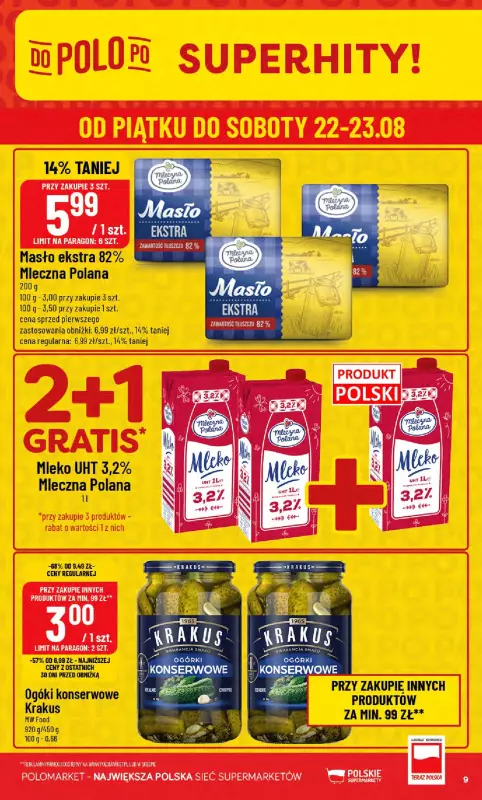 POLOmarket - gazetka promocyjna Gazetka od środy 20.08 do wtorku 26.08 - strona 9