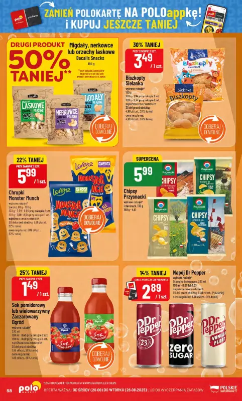 POLOmarket - gazetka promocyjna Gazetka od środy 20.08 do wtorku 26.08 - strona 58