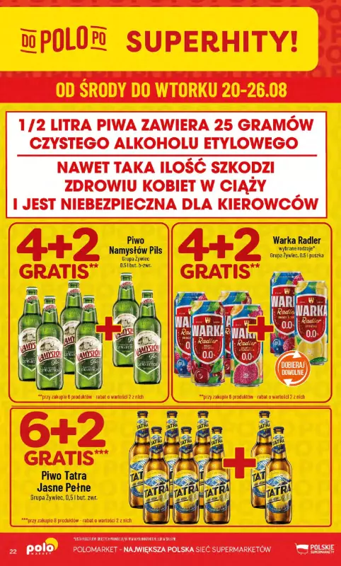 POLOmarket - gazetka promocyjna Gazetka od środy 20.08 do wtorku 26.08 - strona 22