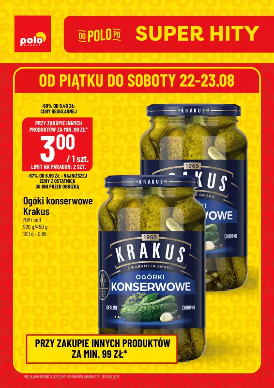 POLOmarket - gazetka promocyjna Super hity od piątku 22.08 do wtorku 26.08