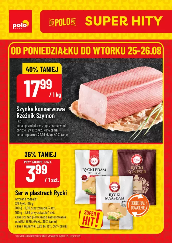 POLOmarket - gazetka promocyjna Super hity od poniedziałku 25.08 do wtorku 26.08