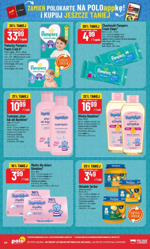 POLOmarket - gazetka promocyjna Gazetka od środy 27.08 do wtorku 02.09 - strona 64