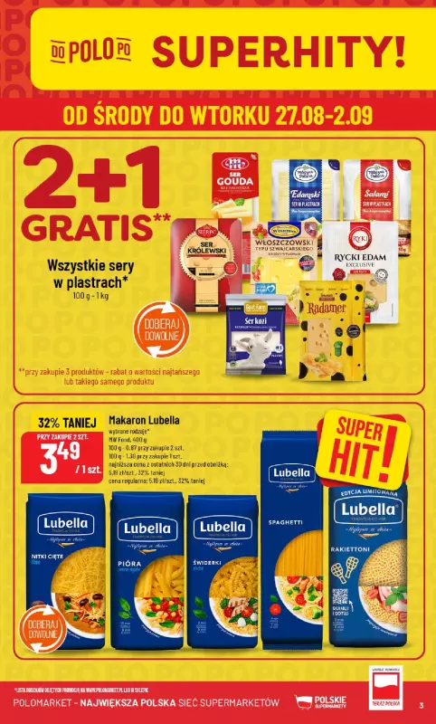 POLOmarket - gazetka promocyjna Gazetka od środy 27.08 do wtorku 02.09 - strona 3