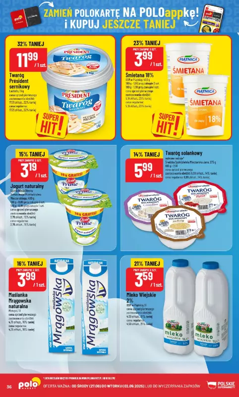 POLOmarket - gazetka promocyjna Gazetka od środy 27.08 do wtorku 02.09 - strona 36