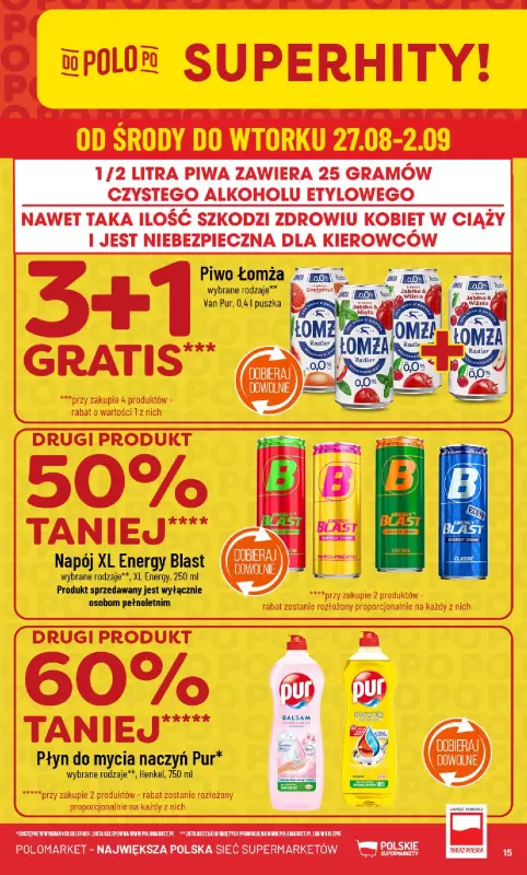 POLOmarket - gazetka promocyjna Gazetka od środy 27.08 do wtorku 02.09 - strona 15