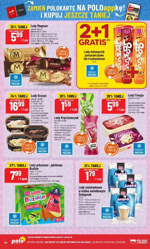 POLOmarket - gazetka promocyjna Gazetka od środy 27.08 do wtorku 02.09 - strona 54