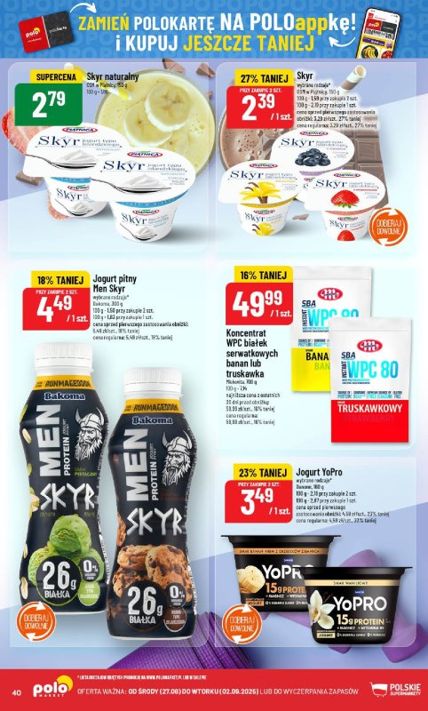 POLOmarket - gazetka promocyjna Gazetka od środy 27.08 do wtorku 02.09 - strona 40