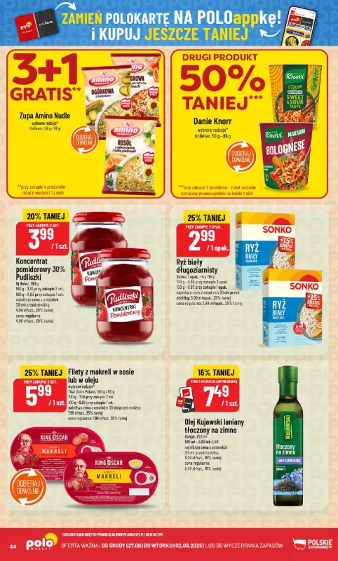 POLOmarket - gazetka promocyjna Gazetka od środy 27.08 do wtorku 02.09 - strona 44