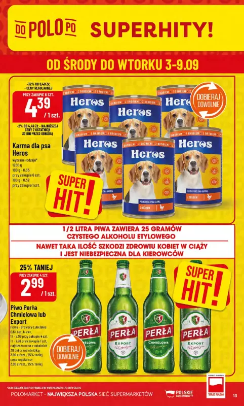 POLOmarket - gazetka promocyjna Gazetka od środy 03.09 do wtorku 09.09 - strona 13