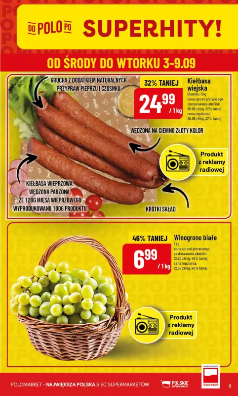 POLOmarket - gazetka promocyjna Gazetka od środy 03.09 do wtorku 09.09 - strona 5