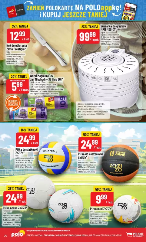 POLOmarket - gazetka promocyjna Gazetka od środy 10.09 do wtorku 16.09 - strona 70