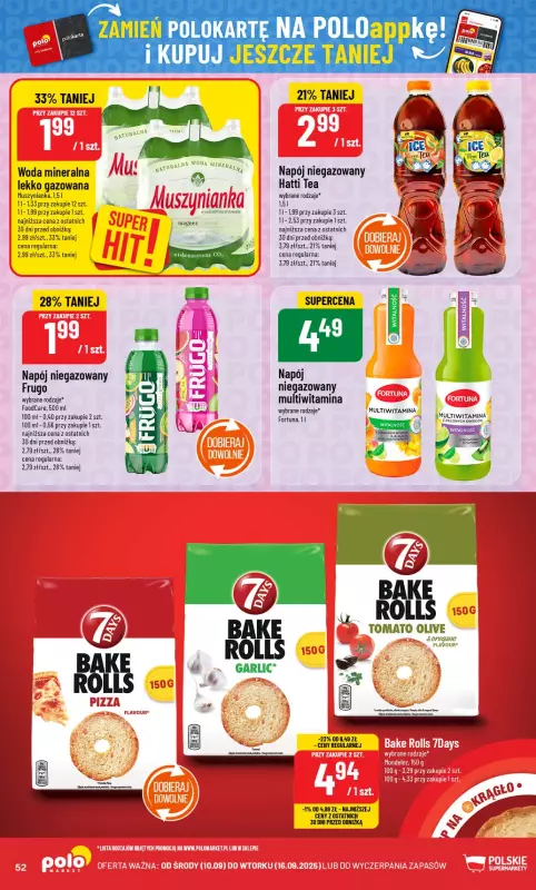 POLOmarket - gazetka promocyjna Gazetka od środy 10.09 do wtorku 16.09 - strona 52