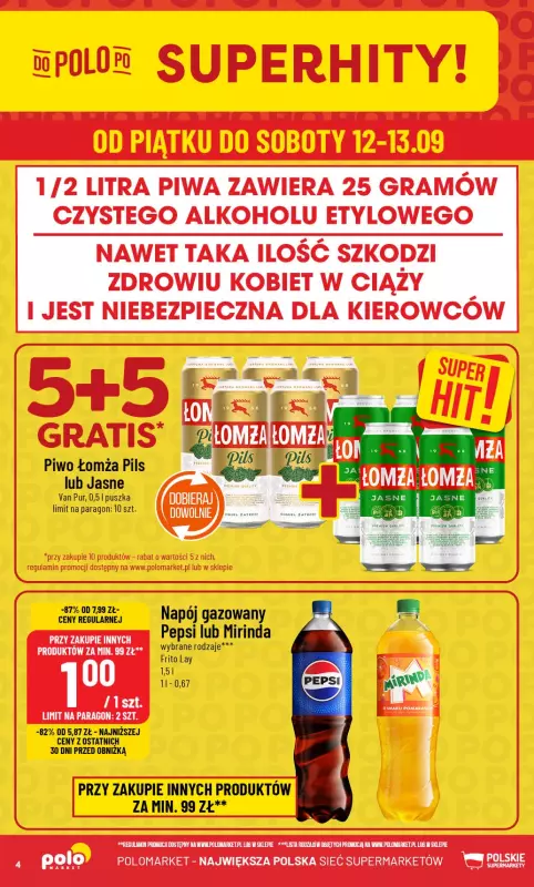 POLOmarket - gazetka promocyjna Gazetka od środy 10.09 do wtorku 16.09 - strona 4