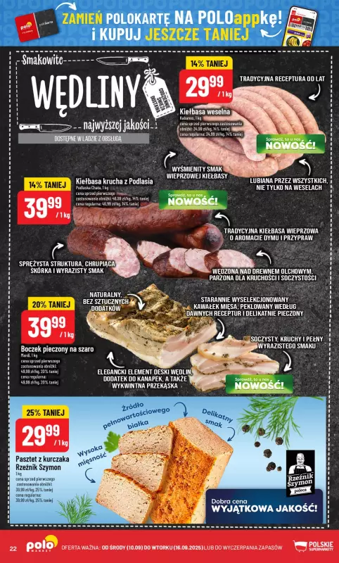 POLOmarket - gazetka promocyjna Gazetka od środy 10.09 do wtorku 16.09 - strona 22