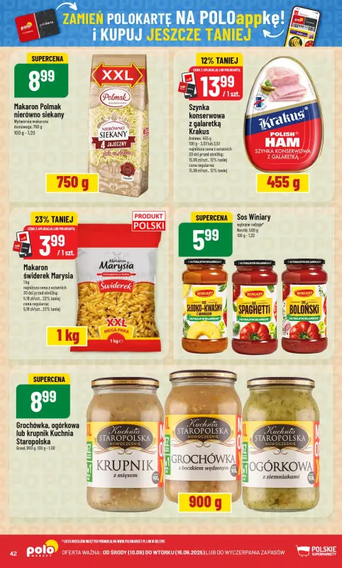 POLOmarket - gazetka promocyjna Gazetka od środy 10.09 do wtorku 16.09 - strona 42