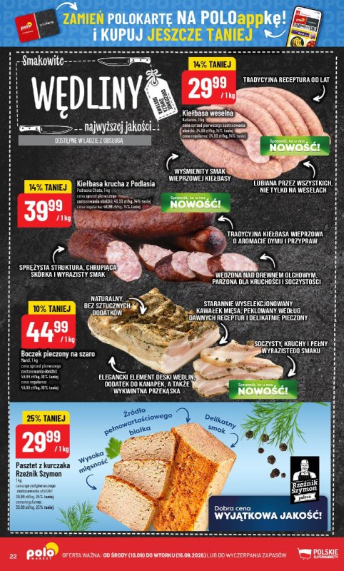 POLOmarket - gazetka promocyjna Gazetka od środy 10.09 do wtorku 16.09 - strona 22