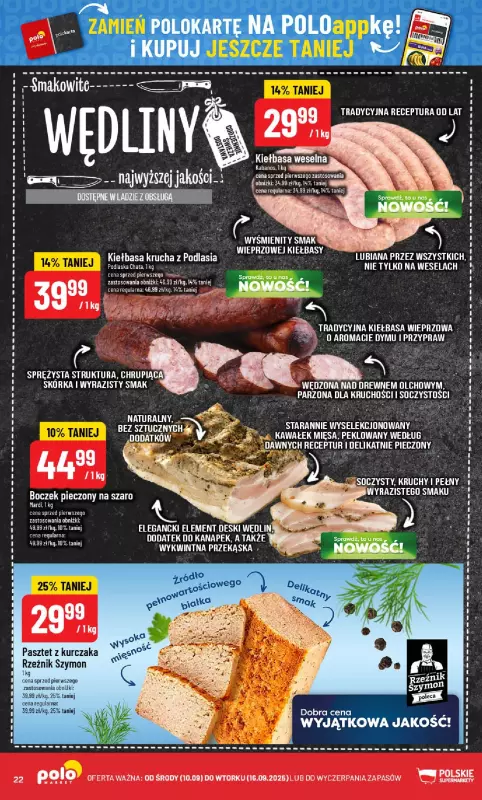 POLOmarket - gazetka promocyjna Gazetka od środy 10.09 do wtorku 16.09 - strona 22