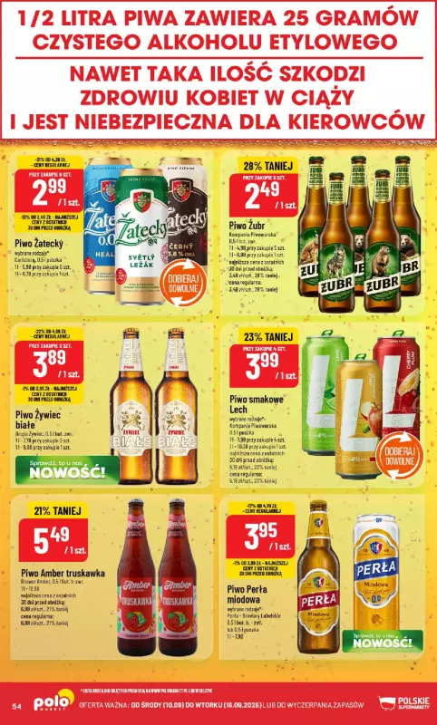 POLOmarket - gazetka promocyjna Gazetka od środy 10.09 do wtorku 16.09 - strona 54