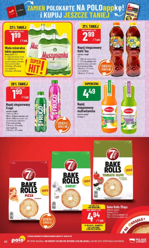 POLOmarket - gazetka promocyjna Gazetka od środy 10.09 do wtorku 16.09 - strona 52