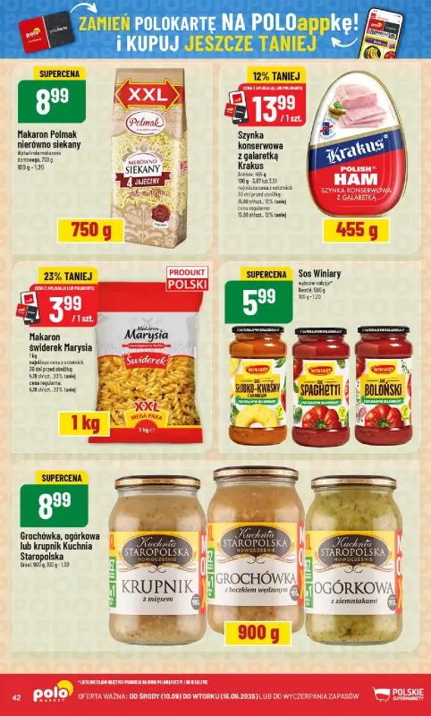 POLOmarket - gazetka promocyjna Gazetka od środy 10.09 do wtorku 16.09 - strona 42