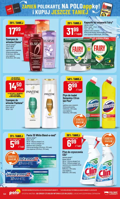 POLOmarket - gazetka promocyjna Gazetka od środy 17.09 do wtorku 23.09 - strona 64