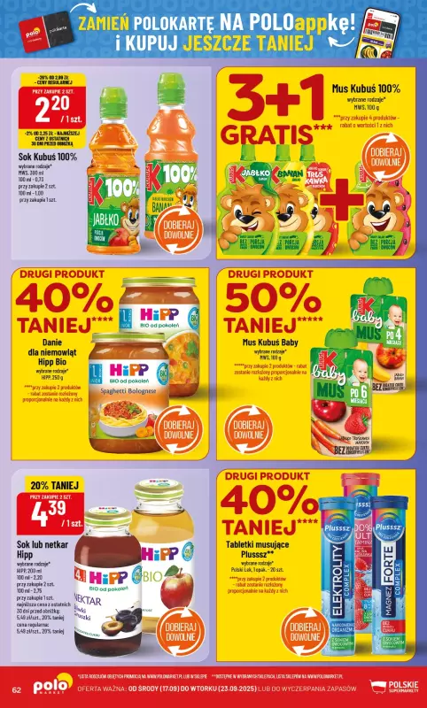 POLOmarket - gazetka promocyjna Gazetka od środy 17.09 do wtorku 23.09 - strona 62