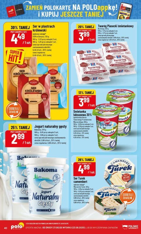 POLOmarket - gazetka promocyjna Gazetka od środy 17.09 do wtorku 23.09 - strona 40