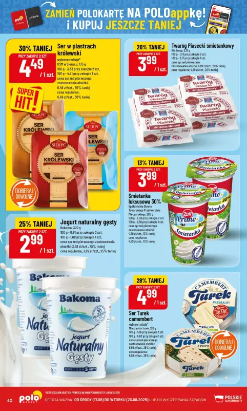POLOmarket - gazetka promocyjna Gazetka od środy 17.09 do wtorku 23.09 - strona 40