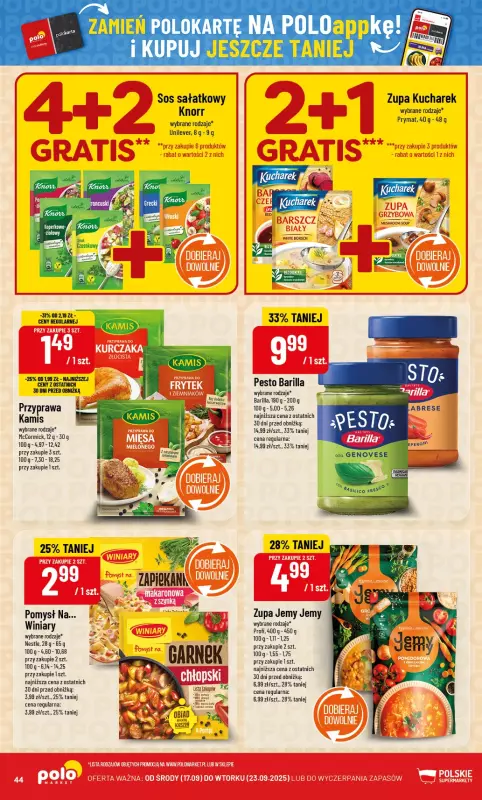 POLOmarket - gazetka promocyjna Gazetka od środy 17.09 do wtorku 23.09 - strona 44