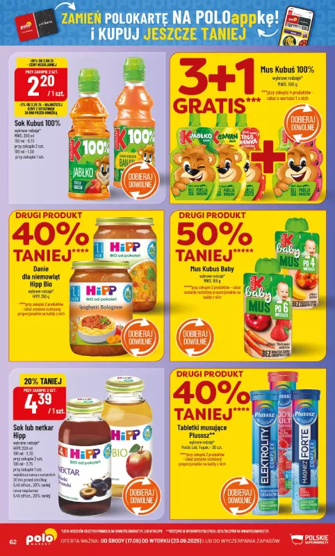 POLOmarket - gazetka promocyjna Gazetka od środy 17.09 do wtorku 23.09 - strona 62