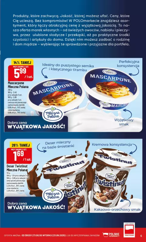 POLOmarket - gazetka promocyjna Gazetka od środy 17.09 do wtorku 23.09 - strona 5