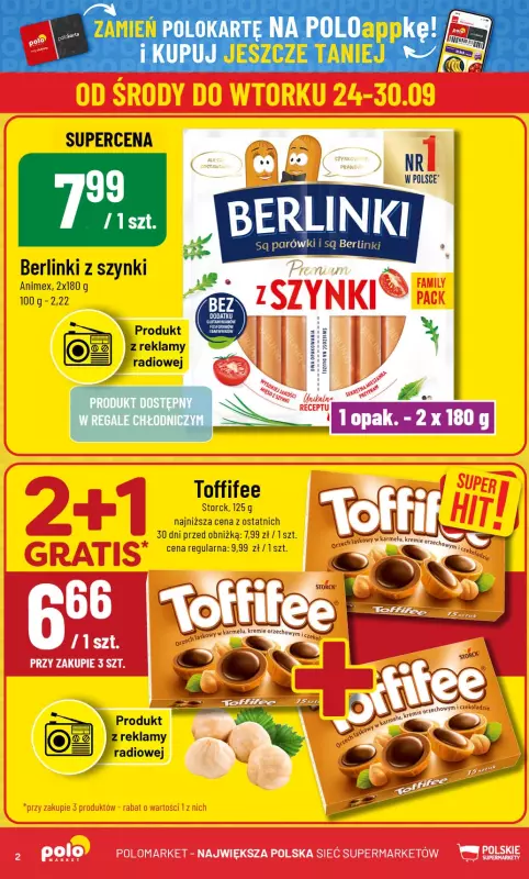 POLOmarket - gazetka promocyjna Gazetka od środy 24.09 do wtorku 30.09 - strona 2