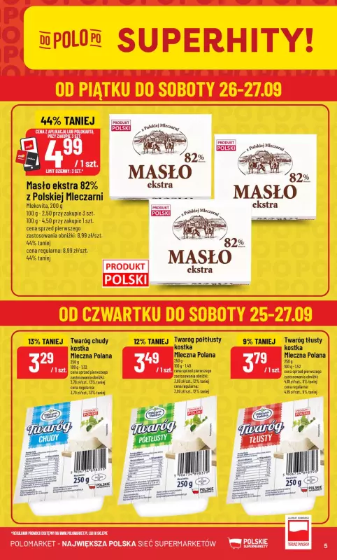 POLOmarket - gazetka promocyjna Gazetka od środy 24.09 do wtorku 30.09 - strona 5
