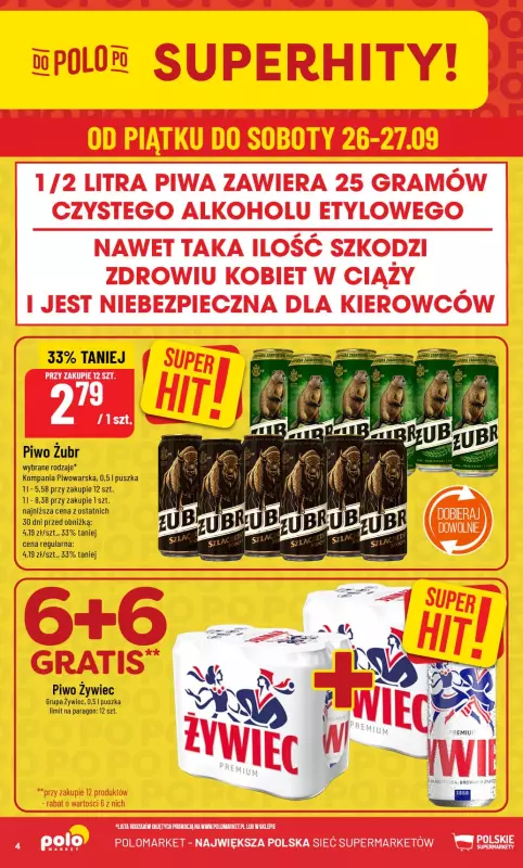 POLOmarket - gazetka promocyjna Gazetka od środy 24.09 do wtorku 30.09 - strona 4