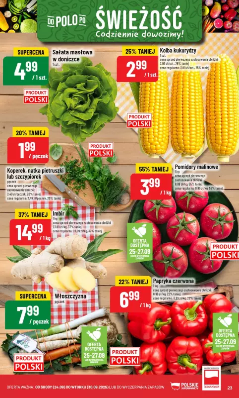 POLOmarket - gazetka promocyjna Gazetka od środy 24.09 do wtorku 30.09 - strona 23