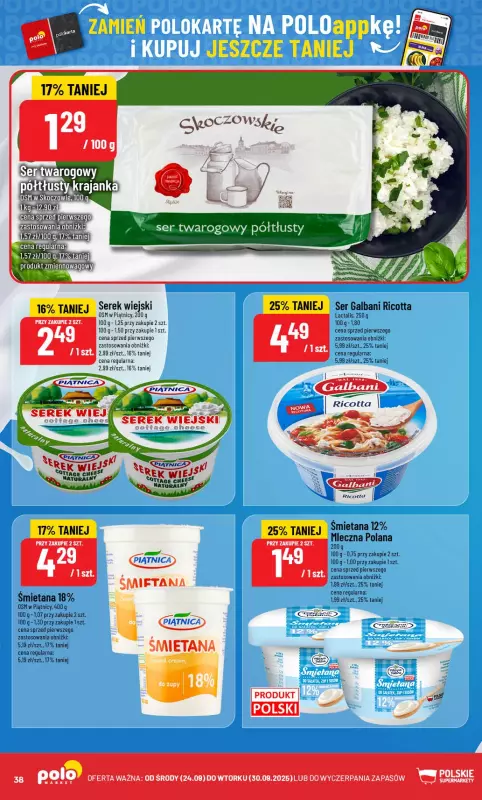 POLOmarket - gazetka promocyjna Gazetka od środy 24.09 do wtorku 30.09 - strona 38