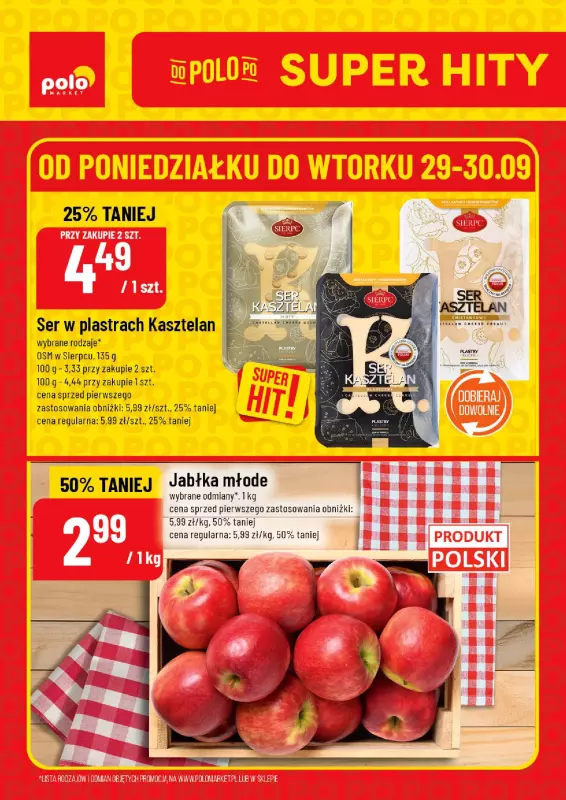 POLOmarket - gazetka promocyjna Super hity na weekend od poniedziałku 29.09 do wtorku 30.09
