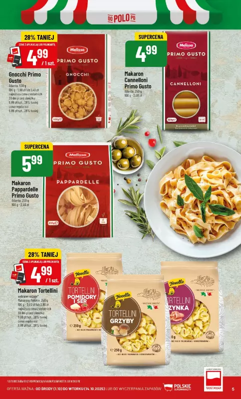 POLOmarket - gazetka promocyjna Włoskie produkty od środy 01.10 do wtorku 14.10 - strona 5