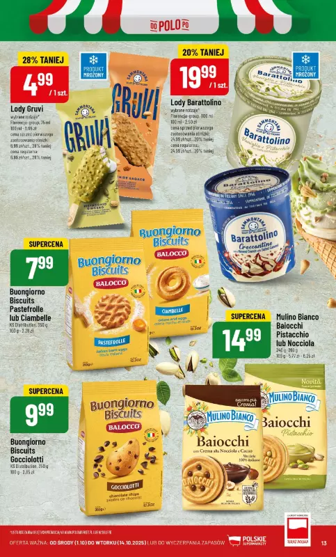 POLOmarket - gazetka promocyjna Włoskie produkty od środy 01.10 do wtorku 14.10 - strona 13