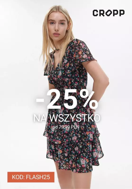 Cropp - gazetka promocyjna -25% z kodem na WSZYSTKO od wtorku 18.06 