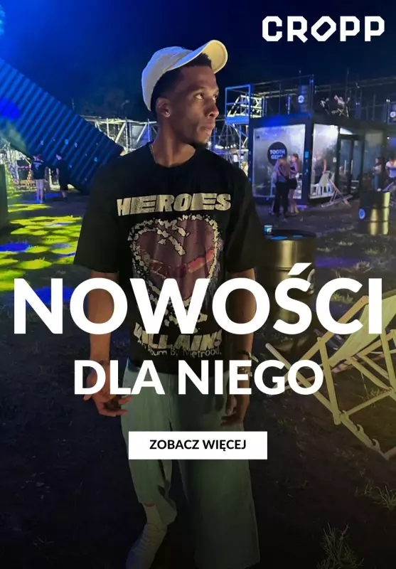 Cropp - gazetka promocyjna Nowości dla niego od piątku 02.08 